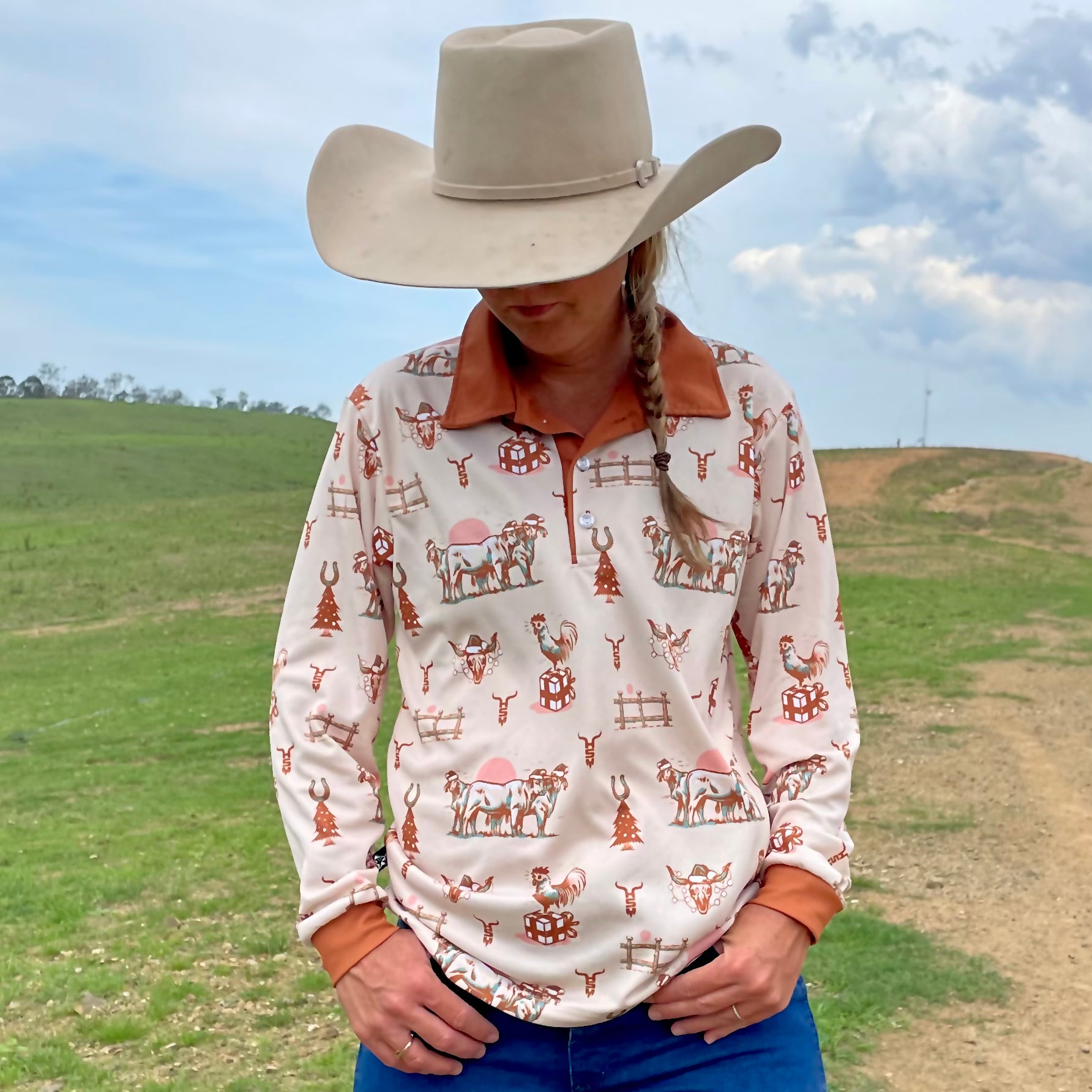 Santa's Ranch Adults Fishing Shirt – Hot Southern Miss