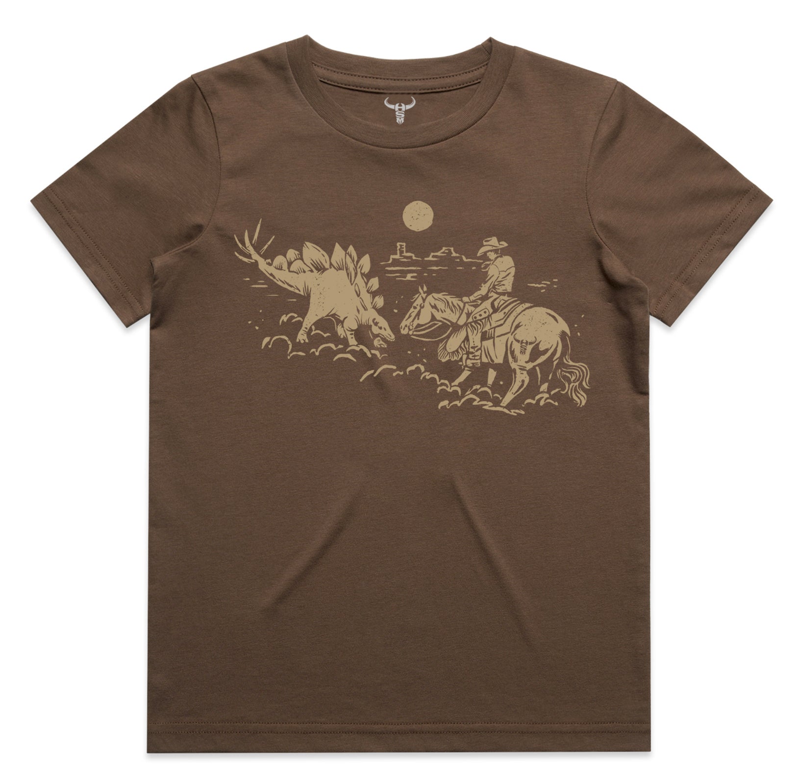 Dino Cutter Brown Kids Tee