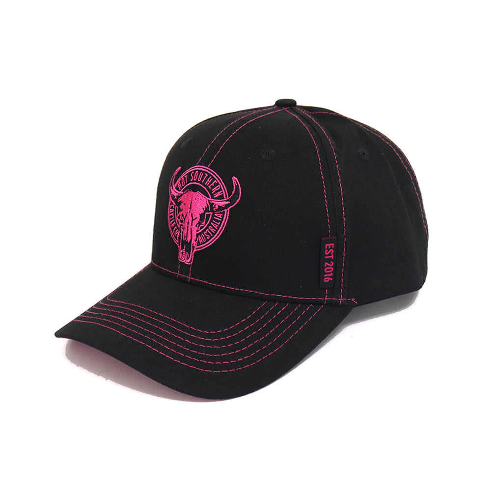 Cattle Co Black Mid Profile Trucker Cap