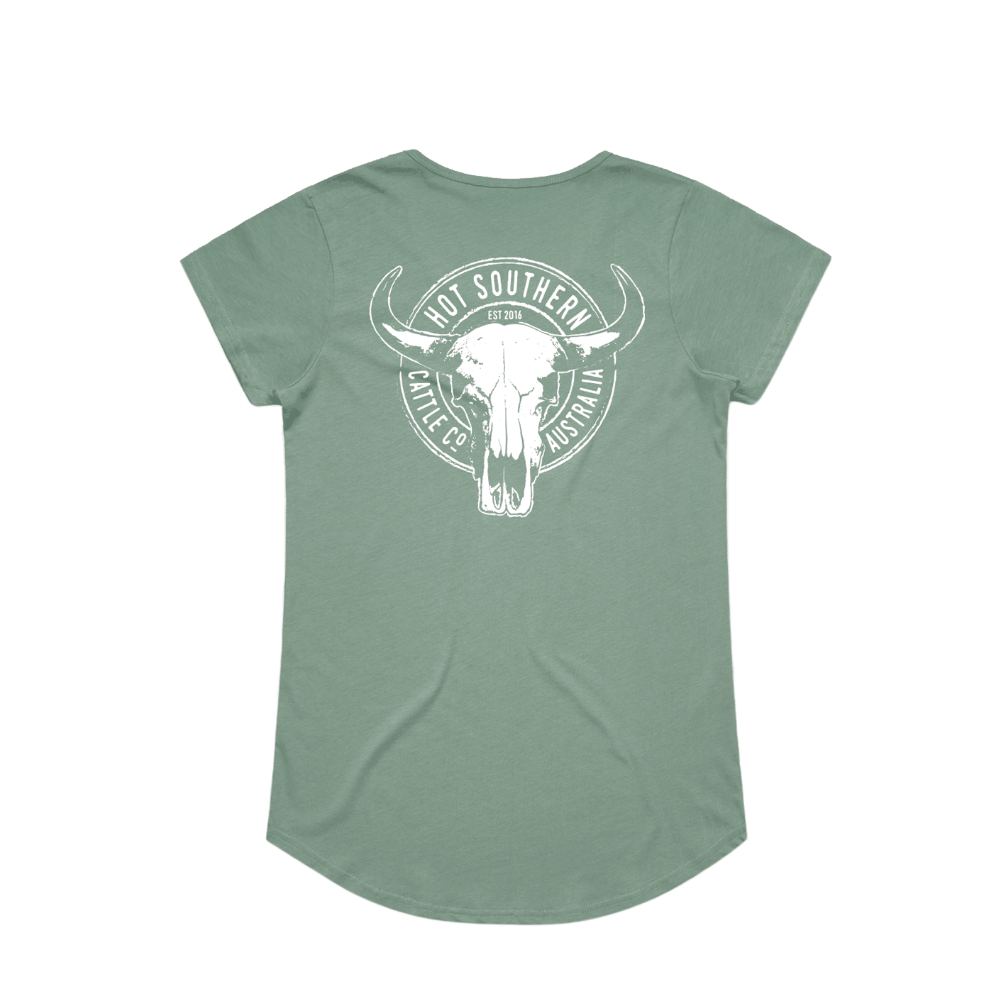 Cattle Co Ladies Scoop Sage Tee