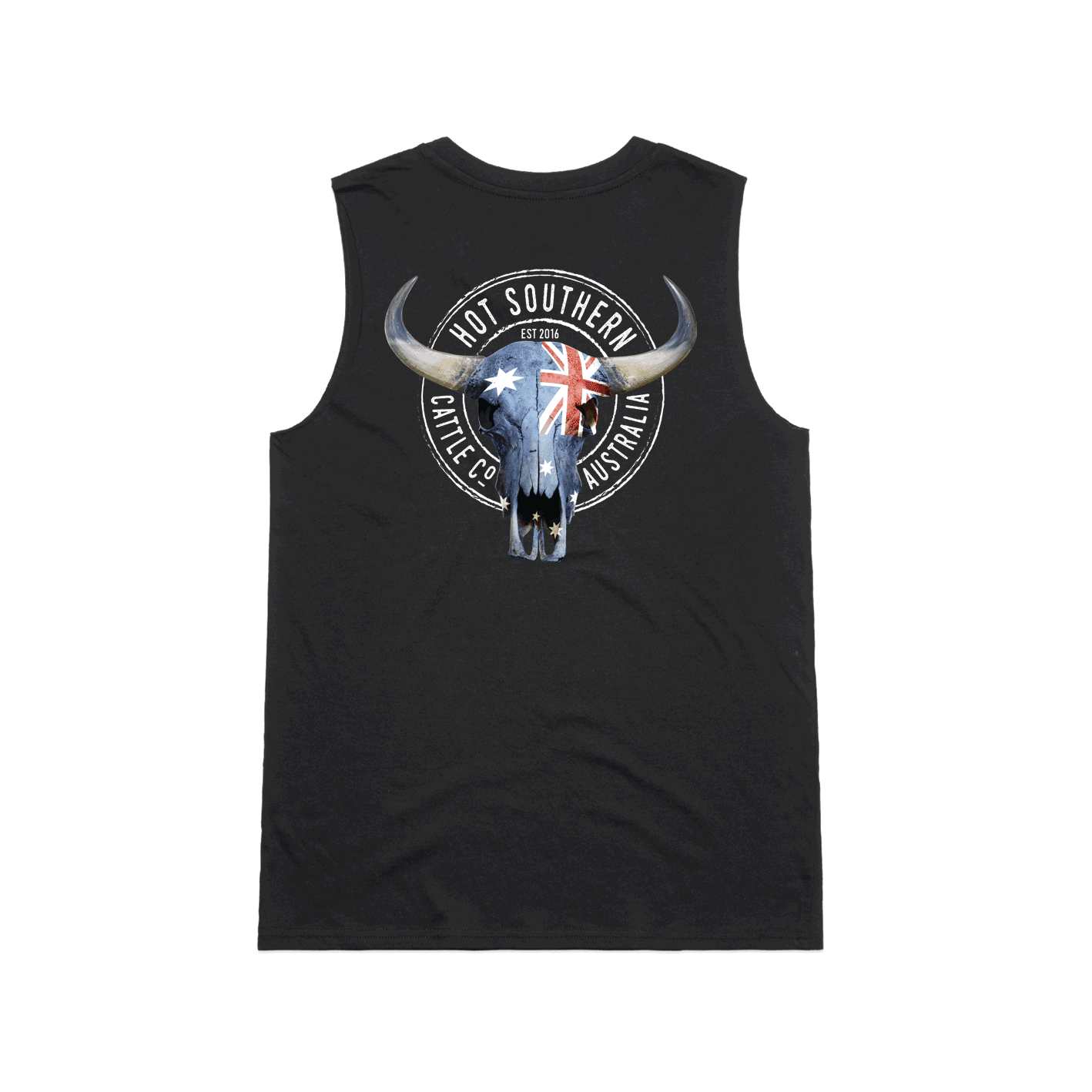 Aussie Flag Cattle Co Ladies Black Tank