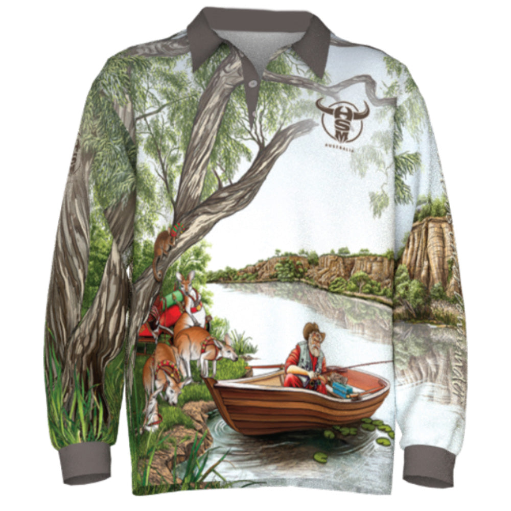 Aussie Christmas Adults Fishing Shirt