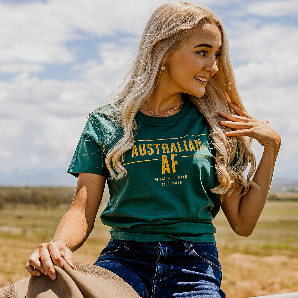 Australian AF Ladies Green Tee