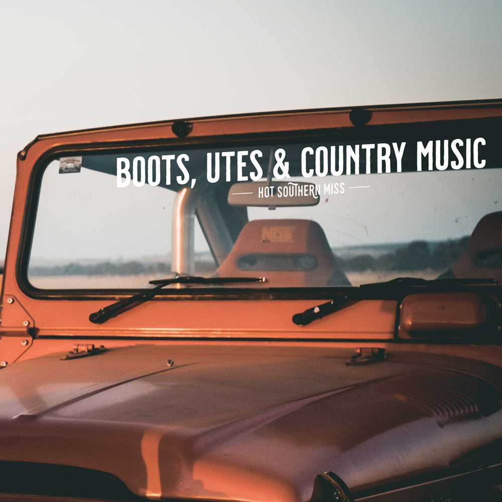 Boots, Utes & Country Music Sticker
