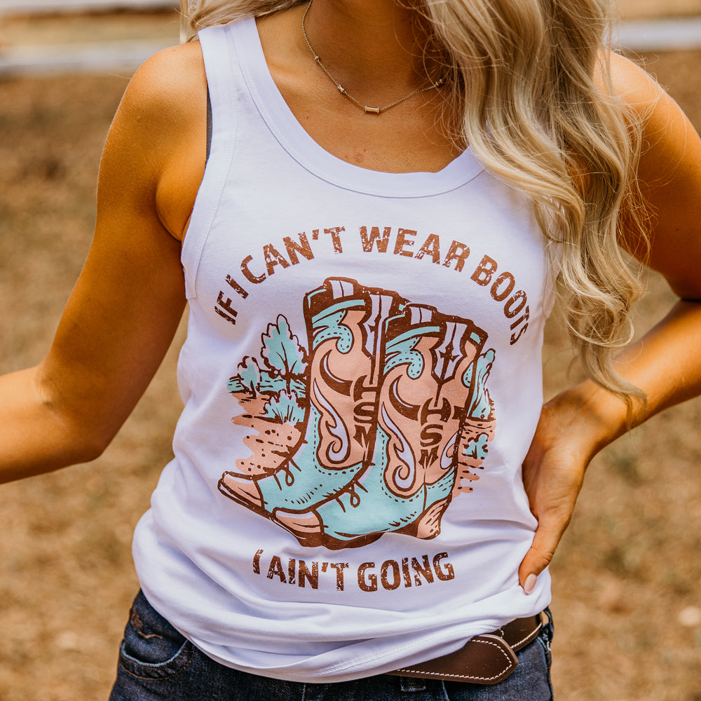 Wear Boots Ladies White Singlet