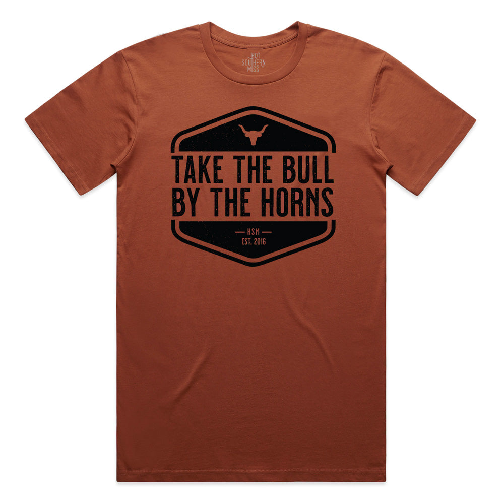Bull By The Horns Unisex Clay Tee