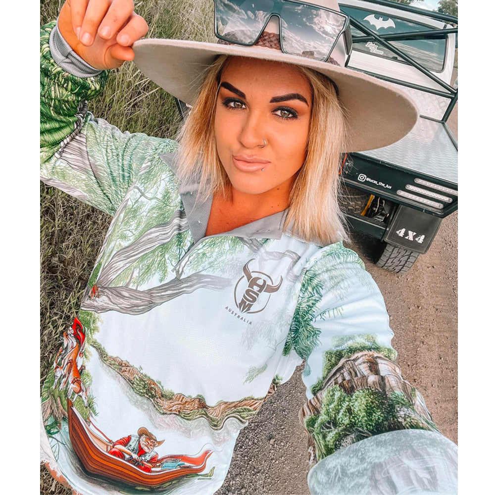 Aussie Christmas Adults Fishing Shirt