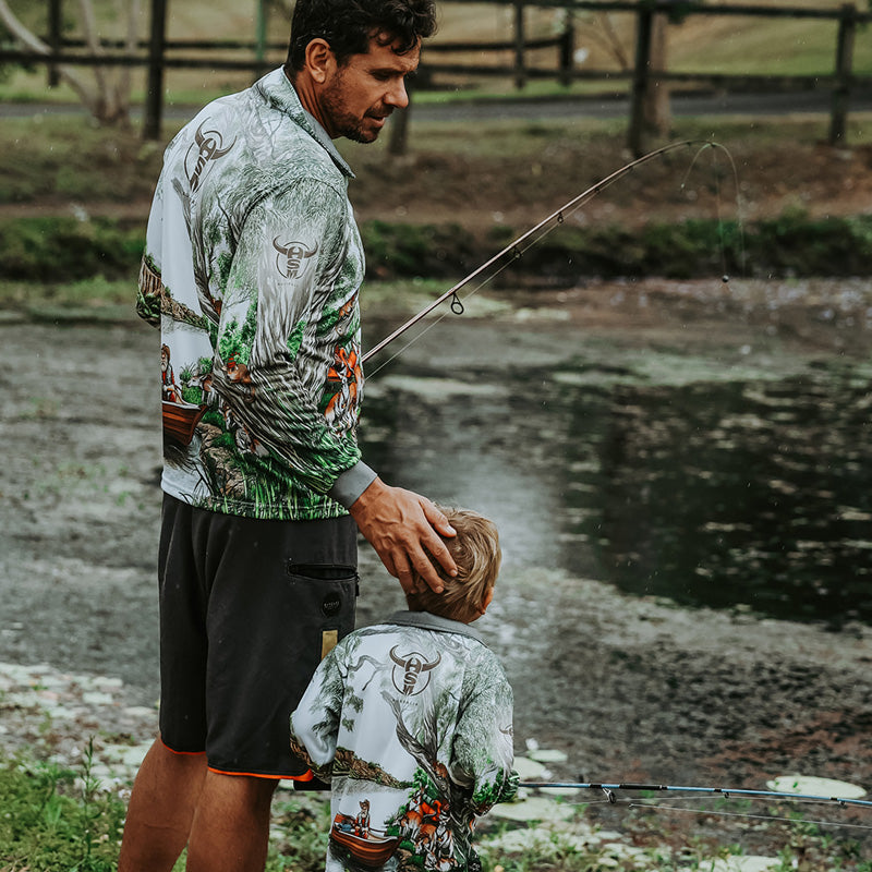 Aussie Christmas Adults Fishing Shirt