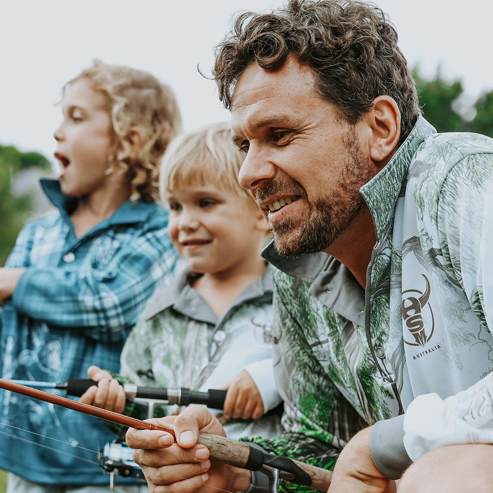 Aussie Christmas Adults Fishing Shirt