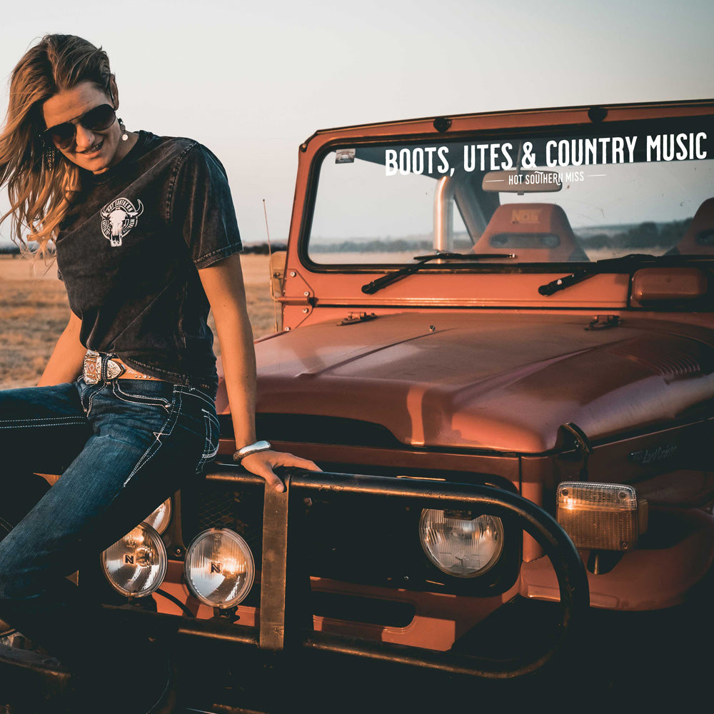 Boots, Utes & Country Music Sticker