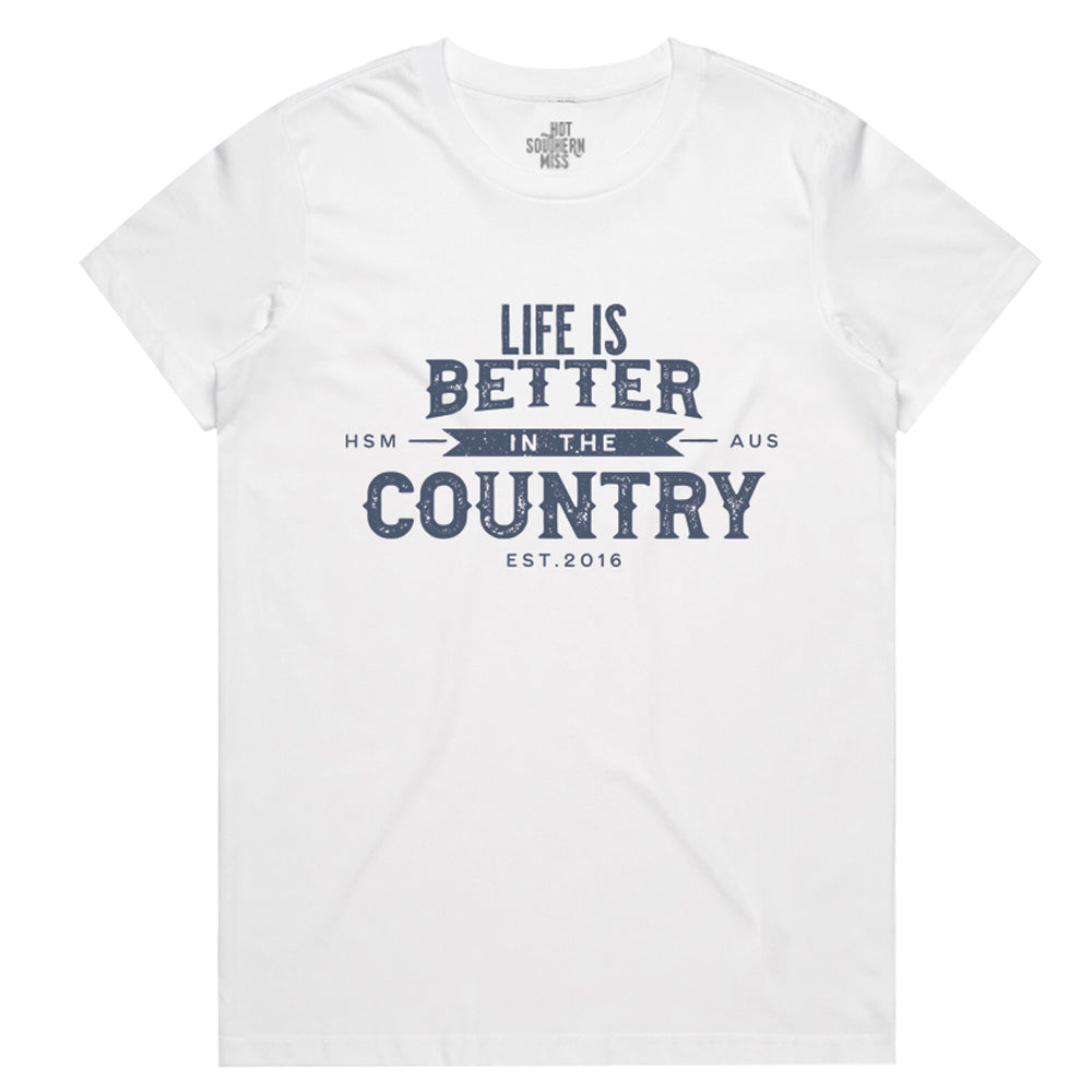 Country Life Ladies White Tee