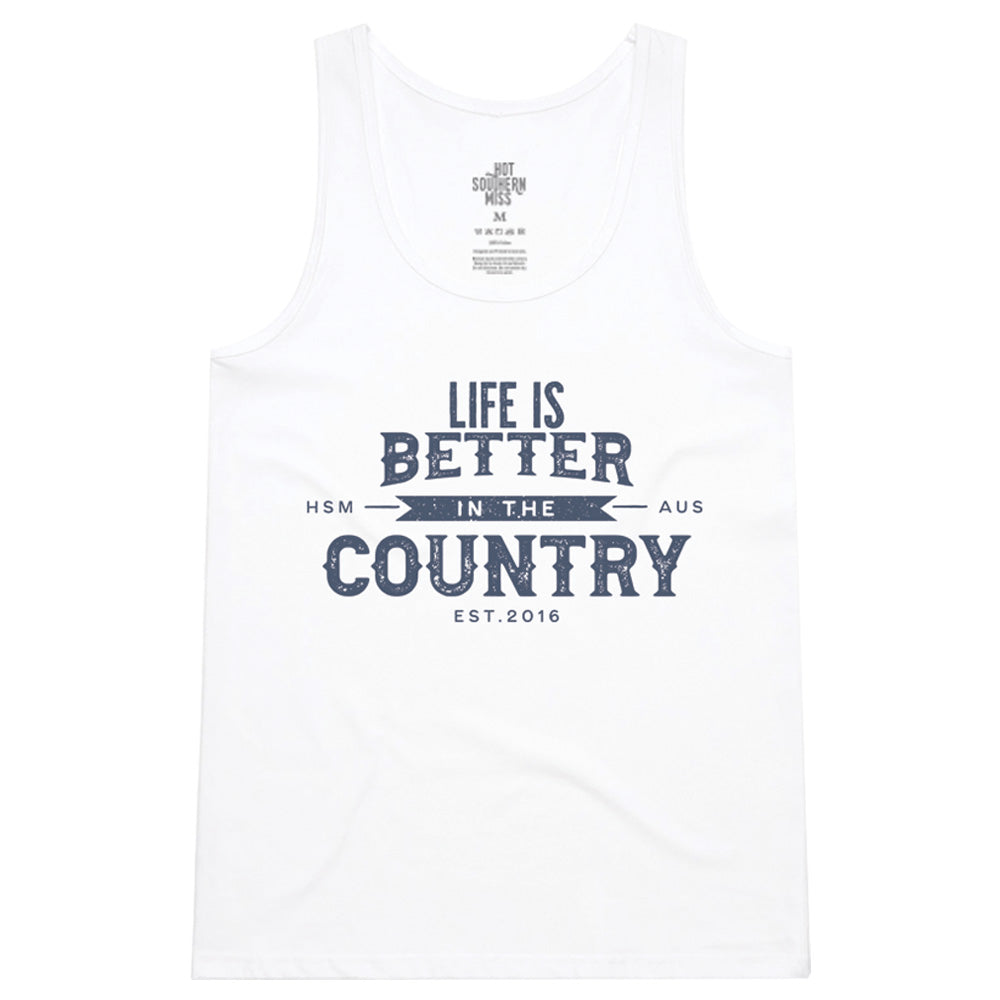 Country Life Ladies White Singlet