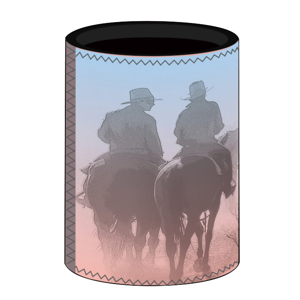 Cattle Co Beer Can Stubby Bottle Cooler Holder - Blue & Pink Drover