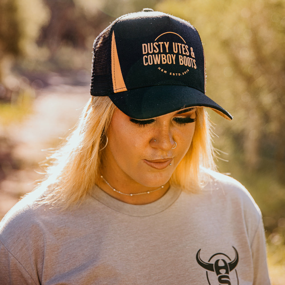 Dusty Utes & Cowboy Boots High Profile Trucker Cap