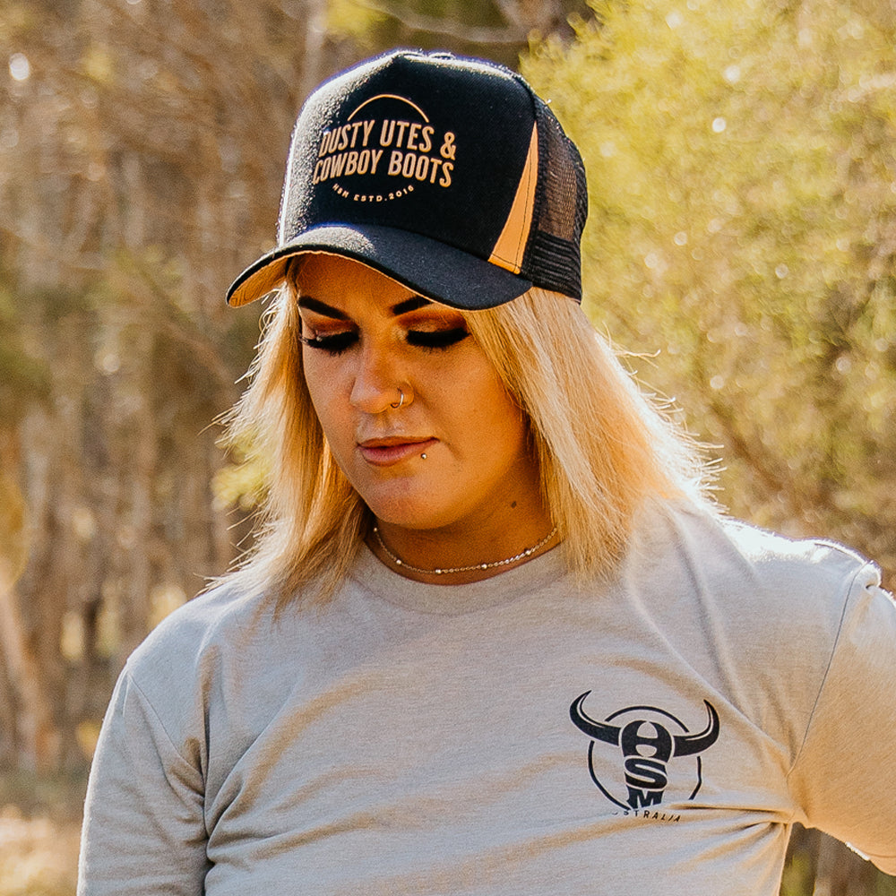 Dusty Utes & Cowboy Boots High Profile Trucker Cap