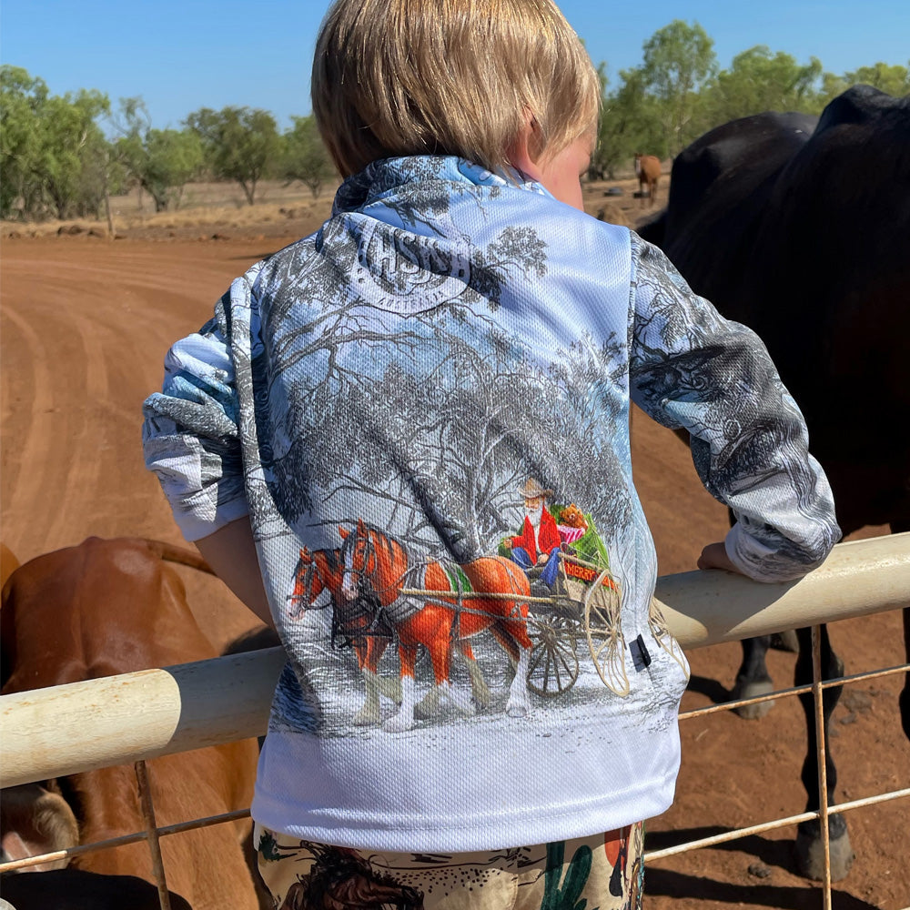 Bush Christmas Kids Fishing Shirt