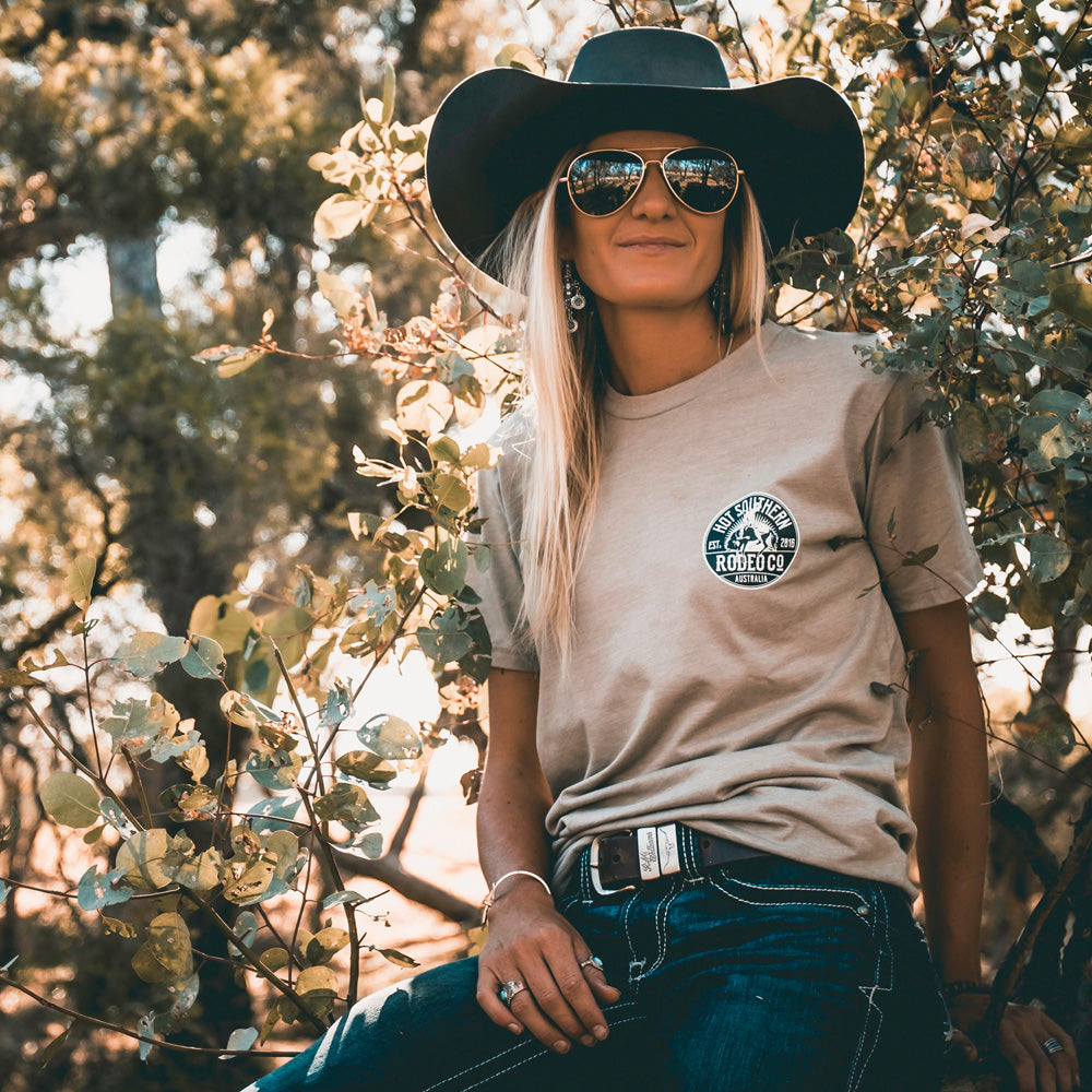 Bronc Rodeo Co Unisex Sand Tee