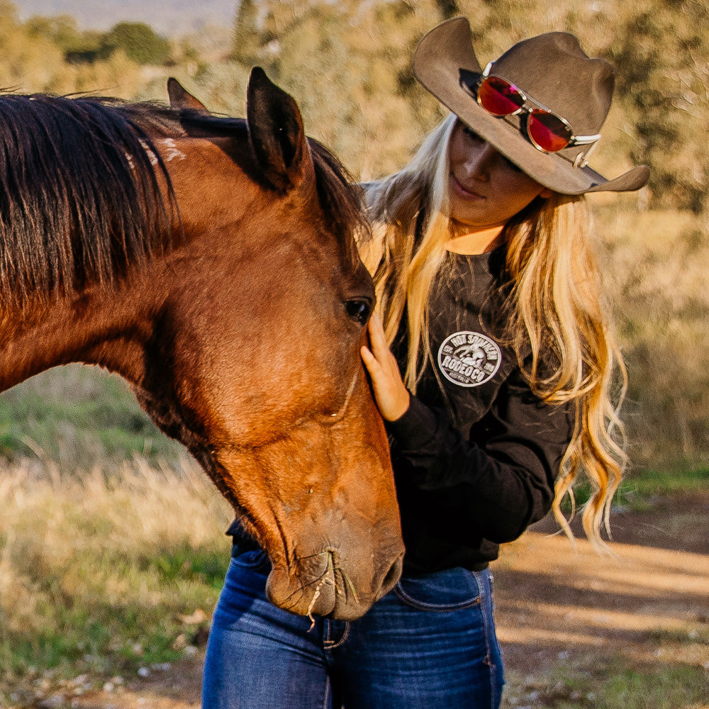 Bronc Rodeo Co Unisex Long Sleeve Black Tee