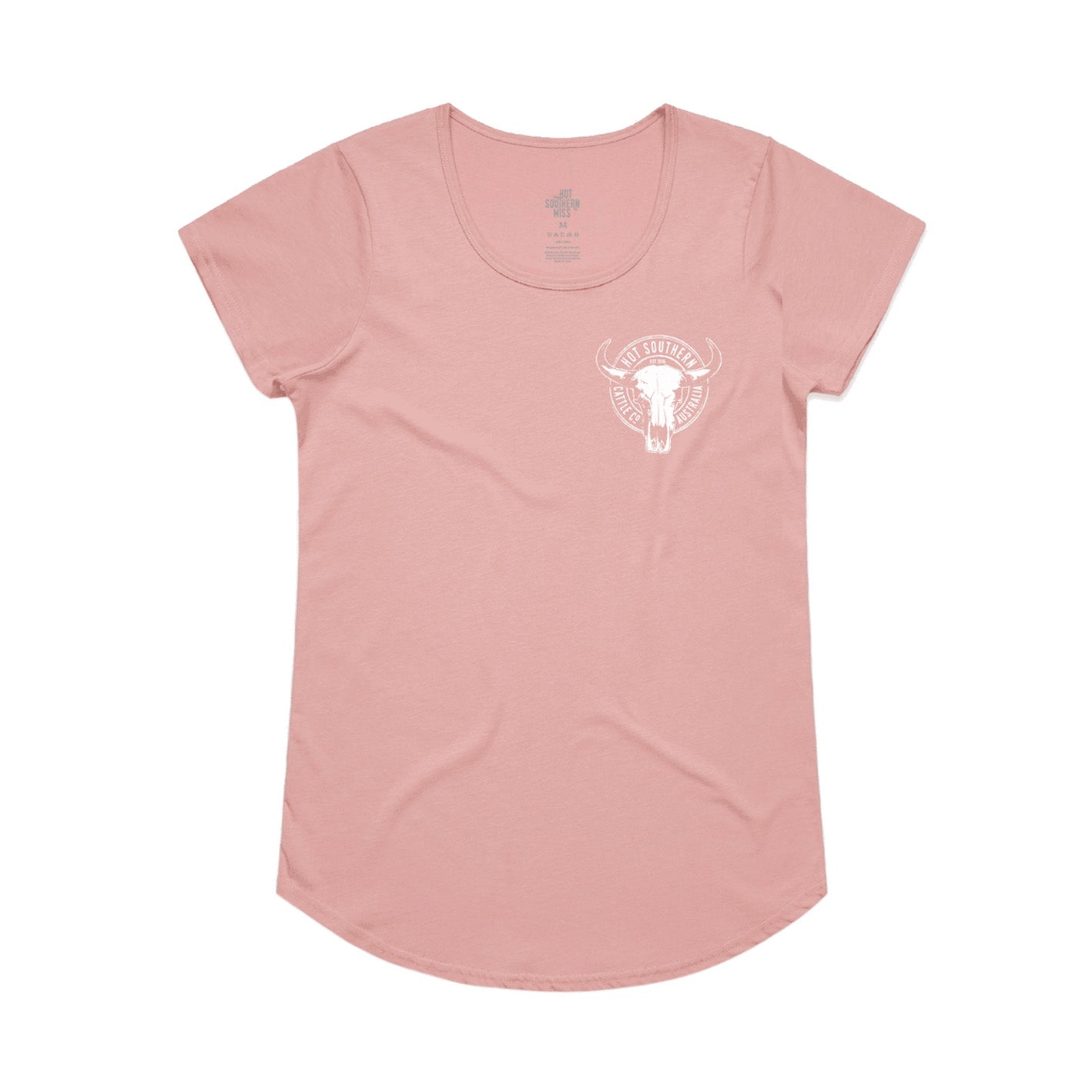 Cattle Co Ladies Scoop Pink Tee